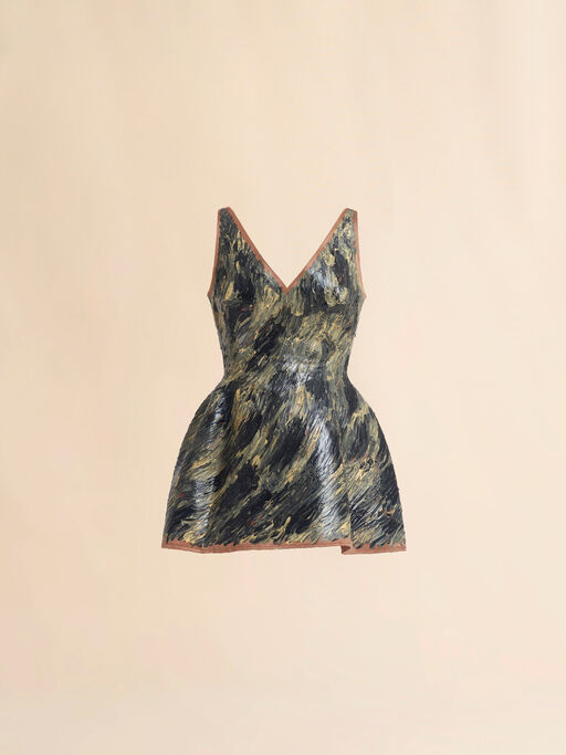 Grey hand-painted duchesse corset dress - Dresses