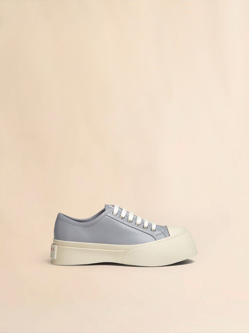 Grey leather Pablo lace-up sneaker - Sneakers