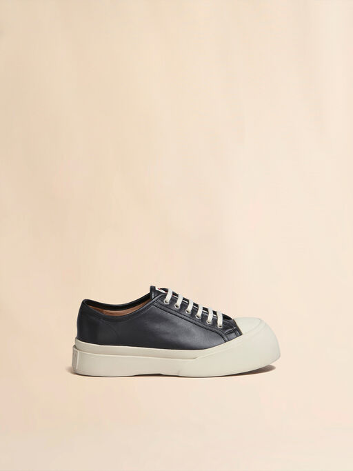 Black nappa leather Pablo lace-up sneaker - Sneakers